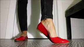 Red sexy ballet flats near to you