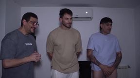Three sluts beg for cocks deepthroat and swallow triple cum