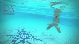 Underwater Mermaid. Amazing underwater show. Bikini underwater