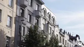 Brunette Eveline Dellai takes a big black cock in her ass