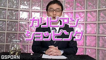 Jav TV show fucking two sexy japaneses girls in hot gangbang with creampie