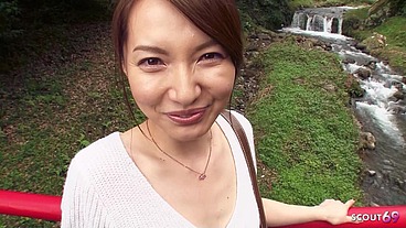 Skinny Asian Mature Wife talk to Cheating Suck and Swallow by Stranger in Uncensored JAV POV Porn