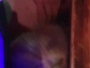 Tgirl Charlotte Licking out Lisa's Post Op Pussy under the table in the pub.