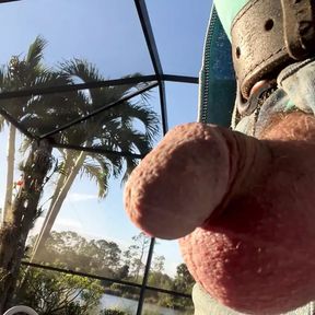 Pervert With His Penis Out For The Neighbors