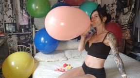 Blowing up and popping balloons as my ritual