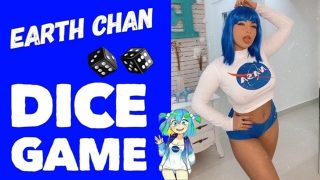 Earth Chan cosplayer gives hot JOI while showing off her tight pussy