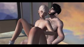 Naughty skinny femboy slut seduces his stepfather while his family is out of town and gives him his virginity | 3D Yaoi Porn
