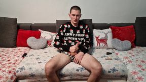 Naughty young horny Stepdaddy masturbates his big hairy cock until reaches an orgasm