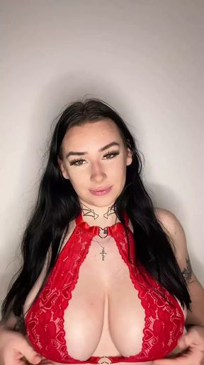 Busty British teen with dominates you with dirty talk