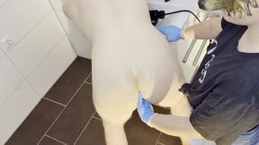 Anal Toy Testing on My Slave