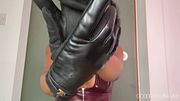 Stroke and inhale My leather aroma JOI POV - Ebony brat Goddess Luna Law seductively makes you stroke and goon for her sexy leather gloves and bratty