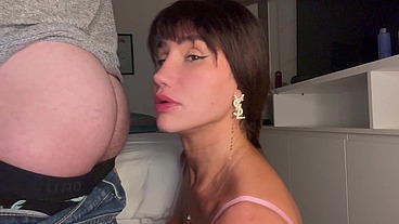I fucked his pink hole and came inside. He came while taking my hot load deep down inside!