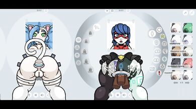 Her big tits bounce as she deep throats three dicks in the Darkstalker game