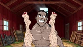 Married Housewife Gets Fucked by a Big Black Cock on the Floor in a Dirty Barn While Her Husband Is Cooking a Barbecue