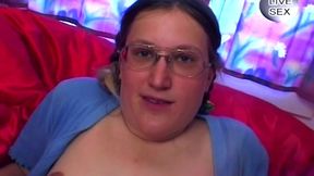 Tgirl Self-sucks Throbbing Cock Dripping Sloppy Cum