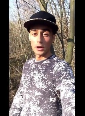 Uncut Twink with Stretched Balls Cums Outside