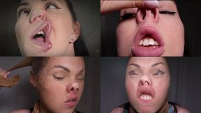 Beautiful Face Distortion and Pignose