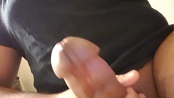 Mixed cock with huge slow motion cumshot