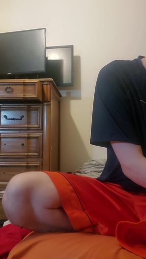 Jacking off with my 9 inch dildo in my ass