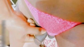 thai shemale tight anal fuck by huge dildo and masturbating