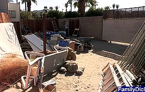 Teen steals stepdaddys cigarettes and bareback fucked