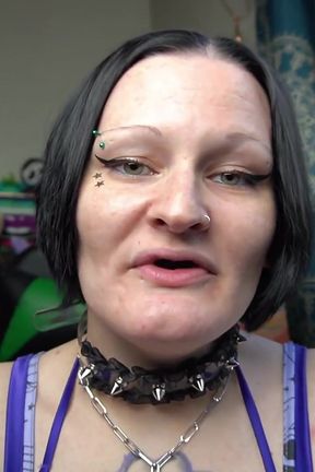 Big Tit Goth Slut Lets You Enjoy Their Dentures and Gums JOI