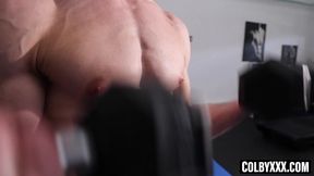 Colby Chambers raw demolishes tight muscular ass of jock Hazel Hoffman