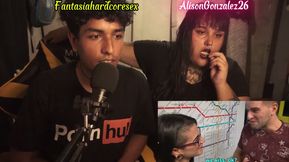 We were in the middle of the stream reacting to videos and I got horny and had to put my dick down