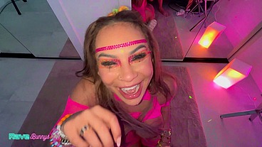 Busty Rave Beauty Essie Gotback Gets Her Pussy Eaten By The DJ!
