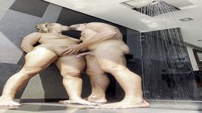 pawg cherry kiss with big round ass get fucked in the shower