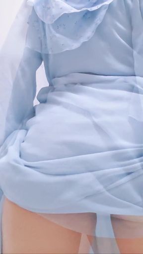 POV: Hijabi Girl With Elegant Blue Abaya Tease   Clip 2