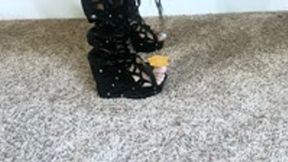 food and object crush - Crushing Collectibles Under Heels | Destruction, femdom, foot domination, boot domination  1080