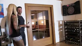 Busty MILF with tattooed tits gets her huge melons filled with semen