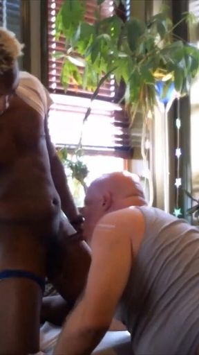 Kennie Jai Gets Sucked and Cums All Over Bears Face!
