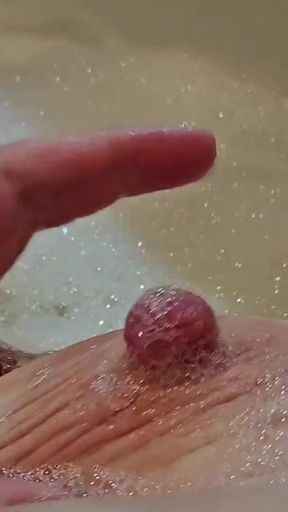 Sensual BBW Bath with Nipple and Belly Play   Clip 1