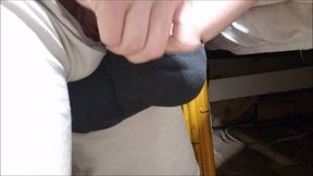 Using My Foot and Sock to Cum