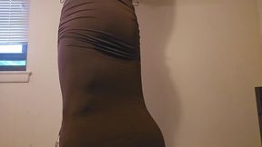 Muscle jock tries on skirts for his big gay ass and white booty
