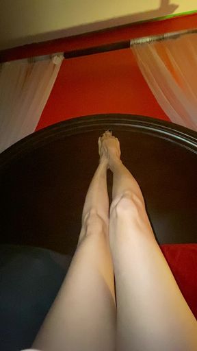 Really Sexy Legs with Tiny Feet with Long Toes