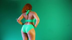 Green Swim Wear Try on Haul Blowjob and Hard Ass Fuck