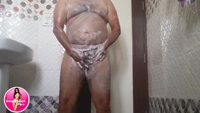 Indian Daddy in Bathroom