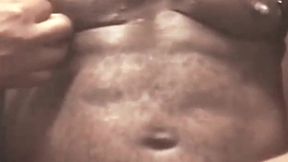 hot & horny black muscle cock & tit play with juicy ejaculation