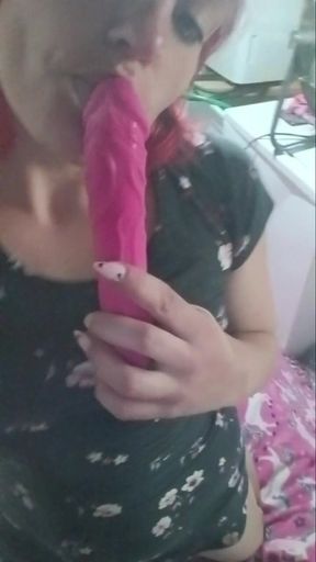 Curious MILF Explores Basement Adventure with Her Favorite Toy