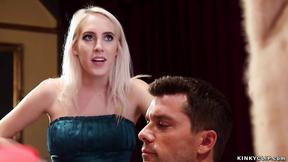 ”Dominant blonde share dick with step sister”