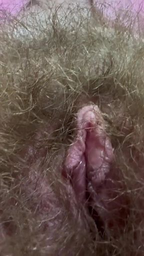 Hairy Pussy and Cigar Closeup