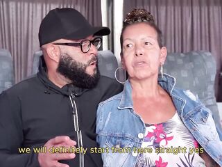 Black Granny Booty Banged in Driving Van