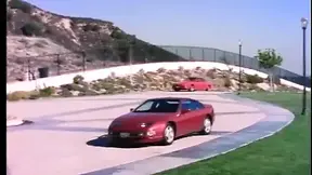 Fit hunk devours brunette's tasty twat by the pool.