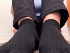 Linsey Dawn solo foot fetish