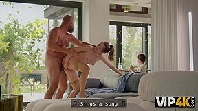 Hot With Natural Tits Sucked Her Bfs Cock And Then Fucked His Old Man - Una Fairy