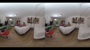 Riley Star &amp_ Laya Rae - Cum Licking BLONDE SQUIRTING in THREESOME w PETITE EBONY CUTIE