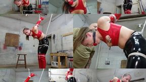 Spandex, boots, gloves strict strappado nipple clamped struggles (MP4 SD 3500kbps)